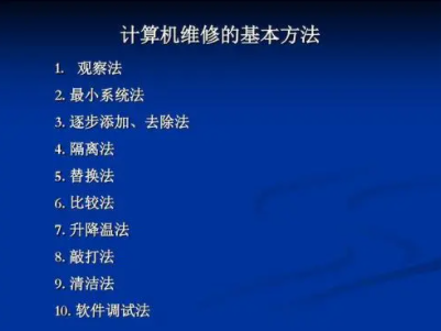 电脑维修方法